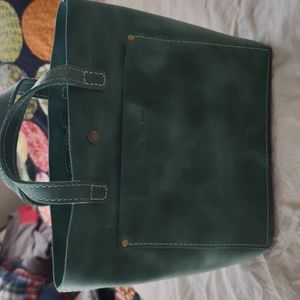 Portland Leather goods mini crossbody in Surf